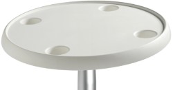 Composite material round white table 610 mm 